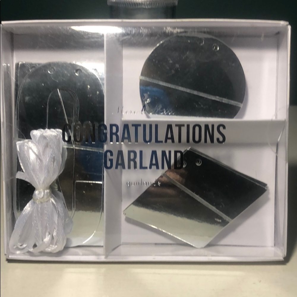 Congratulations silver garland